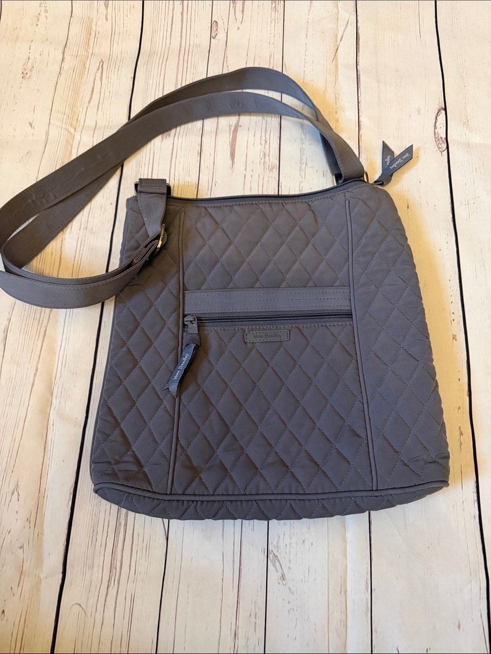 Vera Bradley Charcoal Quilted Crossbody Messenger